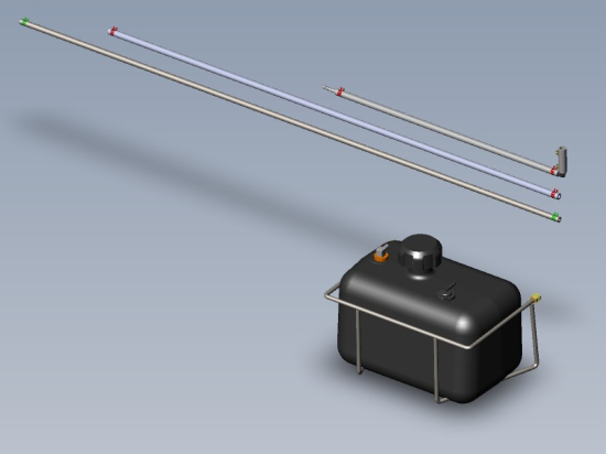 Gasoline tank kit EPA 10 Liters (2.5 Gal)