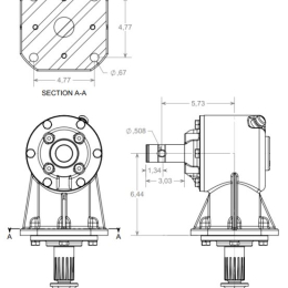 GEAR BOX 90° 1:1.93 SMOOTH (40 HP)