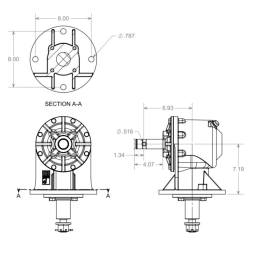 GEAR BOX 90° 1:1.46 SMOOTH (75 HP)